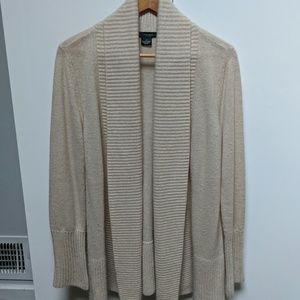 Light oatmeal/cream colored 100% cashmere cardigan